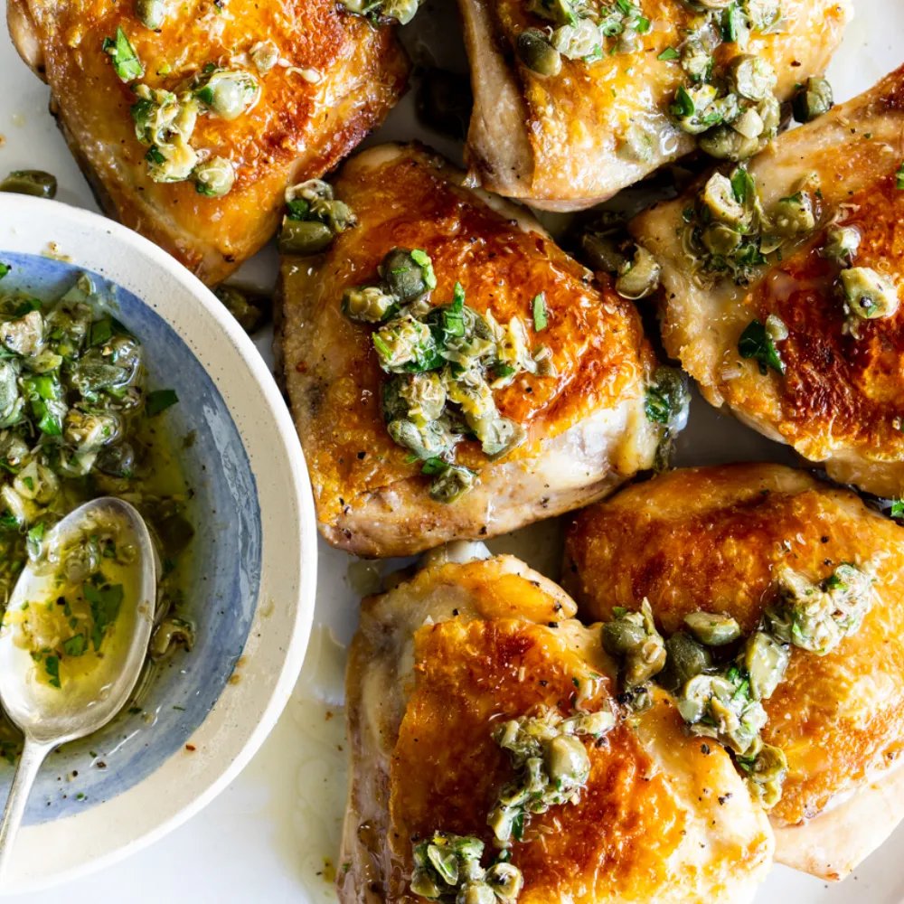 Crispy-Skin Chicken Thighs